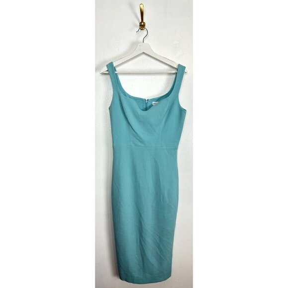 DRESS THE POPULATION Sloane Sleeveless Sheath Dress in Tranquil Blue Size Medium - Picture 3 of 12
